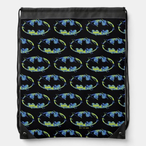 Electric Up Batman Symbol Drawstring Bag