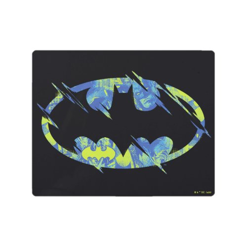 Electric Up Batman Symbol Metal Print
