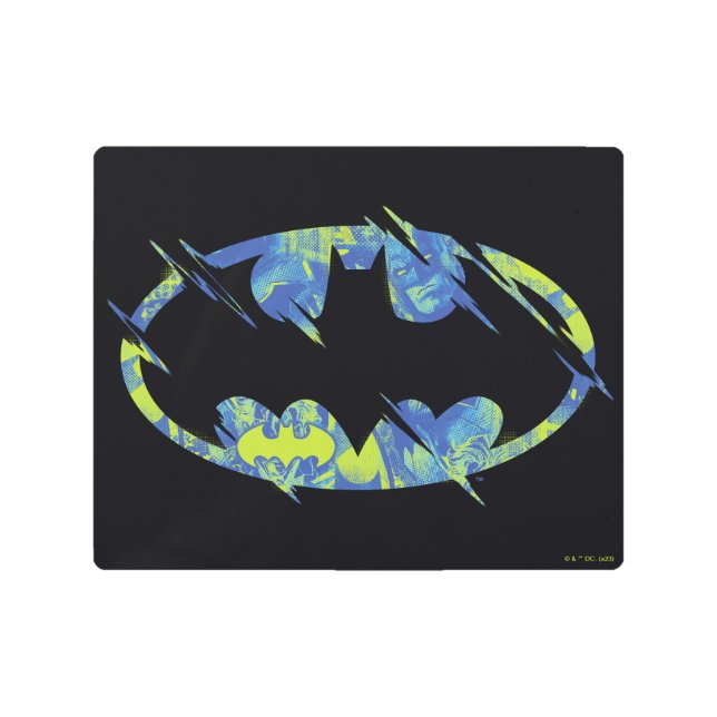 Electric Up Batman Symbol Metal Print (Front)