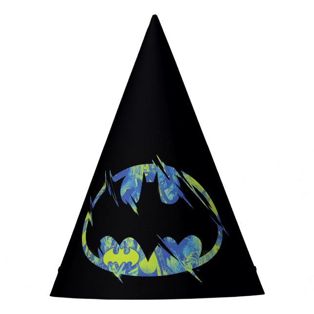 Electric Up Batman Symbol Party Hat (Front)