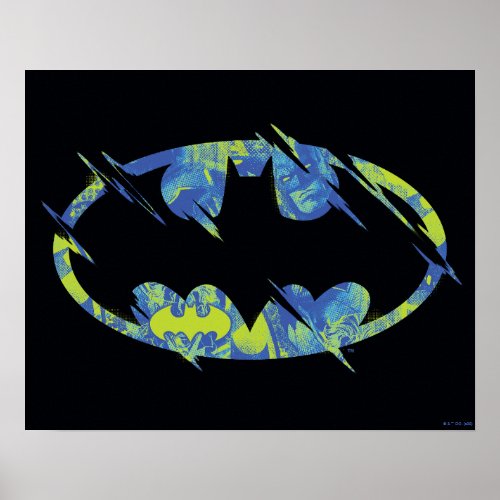 Electric Up Batman Symbol Poster