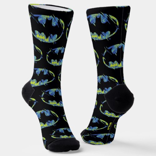 Electric Up Batman Symbol Socks