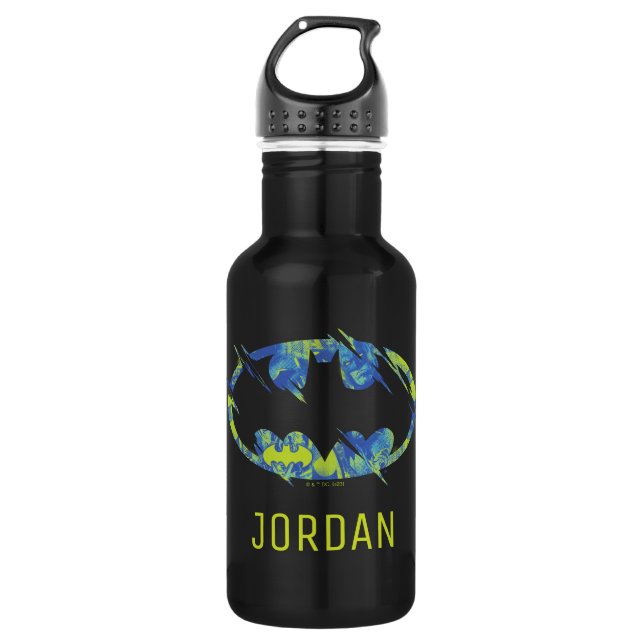 Electric Up Batman Symbol Stainless Steel Water Bottle (Front)