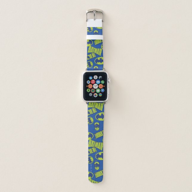Electric Up Batman - The Dark Knight Pattern Apple Watch Band (Front)