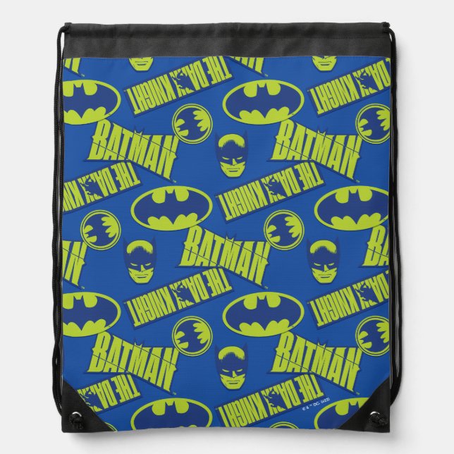 Electric Up Batman - The Dark Knight Pattern Drawstring Bag (Front)