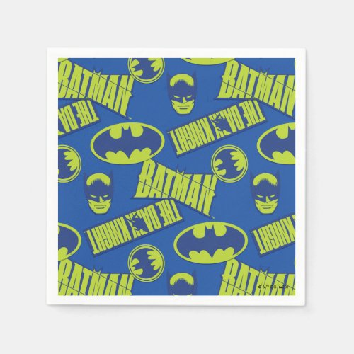 Electric Up Batman _ The Dark Knight Pattern Napkins