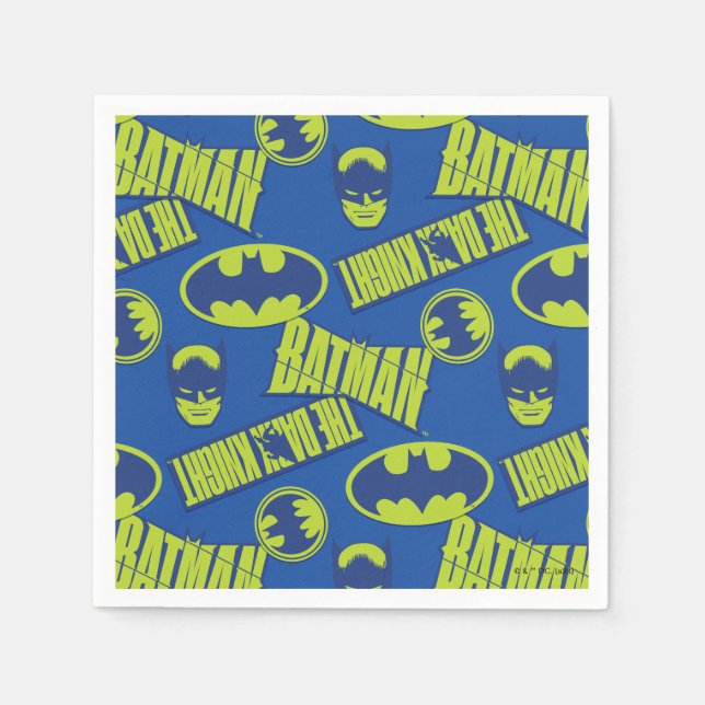 Electric Up Batman - The Dark Knight Pattern Napkins (Front)