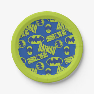 Electric Up Batman - The Dark Knight Pattern Paper Plates