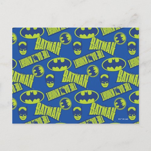 Electric Up Batman _ The Dark Knight Pattern Postcard