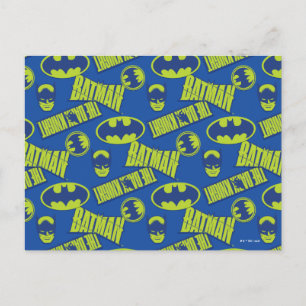 Electric Up Batman - The Dark Knight Pattern Postcard
