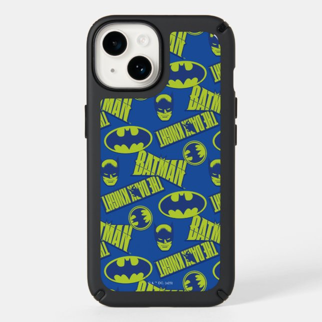 Electric Up Batman - The Dark Knight Pattern Speck iPhone Case (Front)