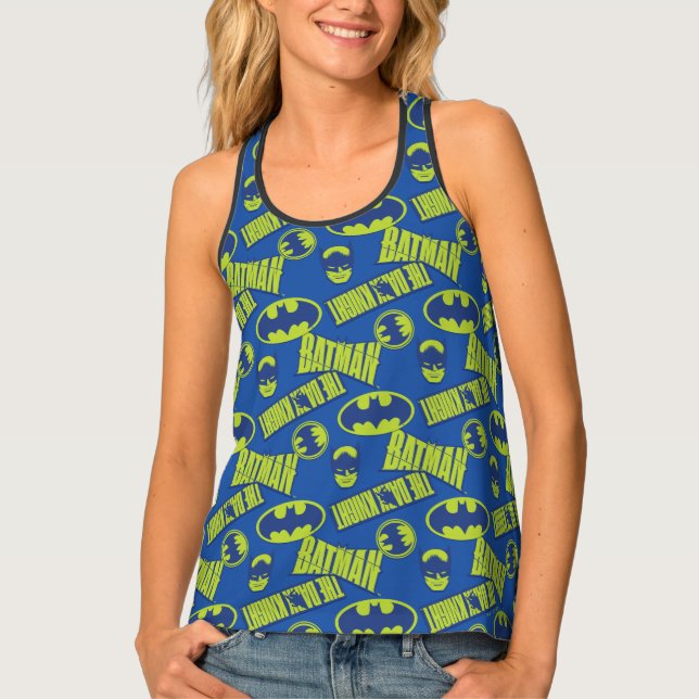 Electric Up Batman - The Dark Knight Pattern Tank Top (Front)