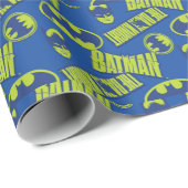Electric Up Batman - The Dark Knight Pattern Wrapping Paper (Roll Corner)