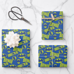 Electric Up Batman - The Dark Knight Pattern Wrapping Paper Sheets
