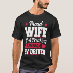 Electric Vehicle Car Electrical EV Driver Wife T-Shirt