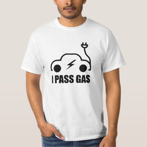 Electric Vehicle Driver Pass On Gas Funny T_Shirt
