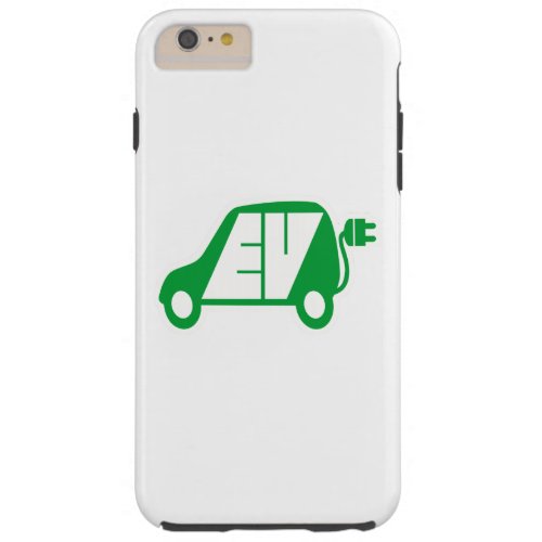 Electric Vehicle Green EV Icon Logo _ Tough iPhone 6 Plus Case