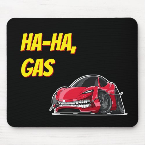 Electric Vehicle Roadster Cartoon Style Mouse Pad