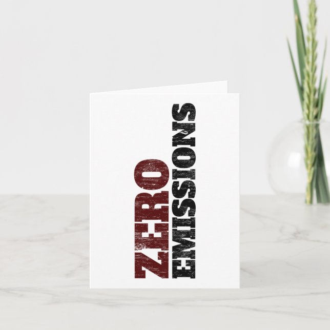 Electric Vehicle Zero Emissions Ev Car Driver Elec Card (Front)