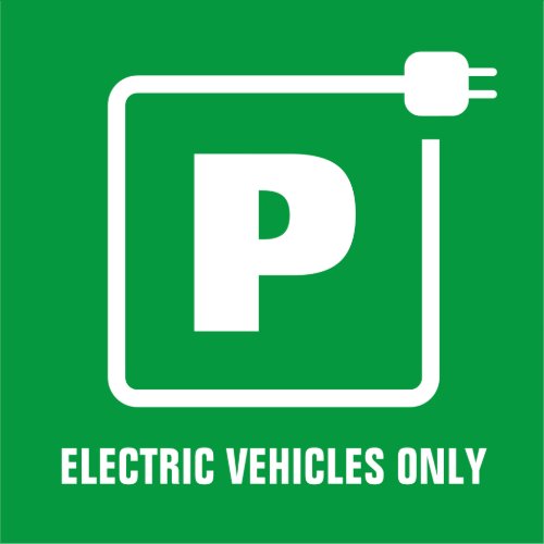 Electric Vehicles Only charging sign sticker