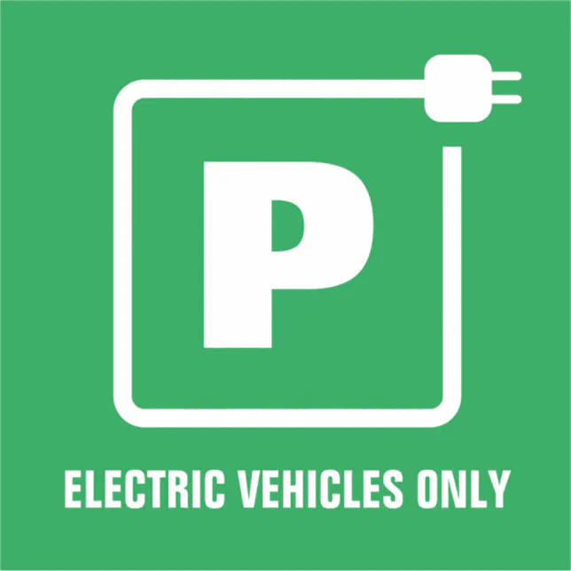 Vehicles Only Sticker Electric Vehicles Only charging sign sticker | Zazzle