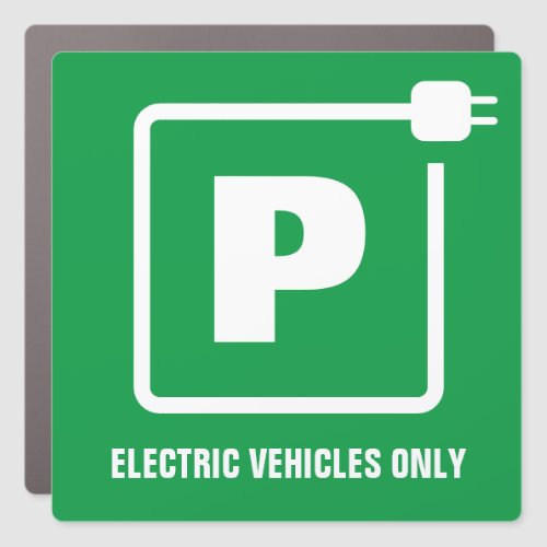 Electric Vehicles Only Charging Station Car Magnet