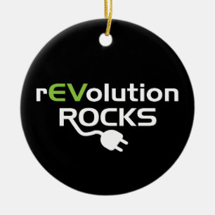 Electric Vehicles Rocks - EV Ceramic Ornament