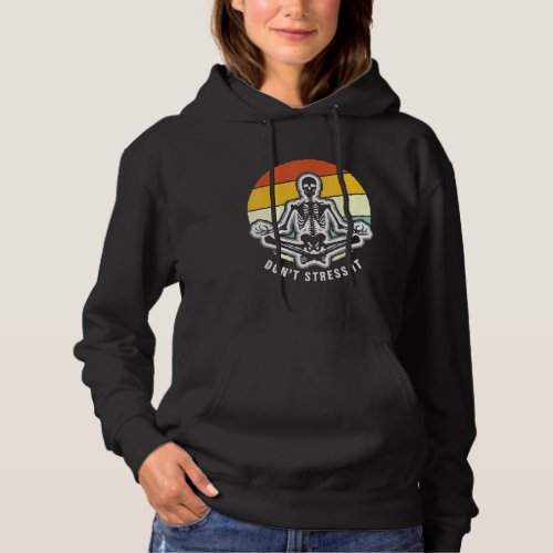 Electric Vintage Summer Sunset Skeleton Dont Stres Hoodie