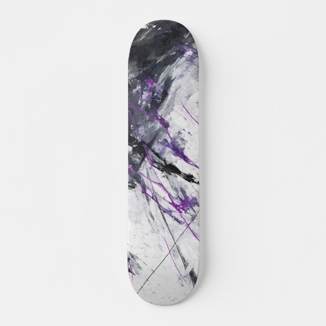 Electric Violet Marble Abstract Skateboard (Front)