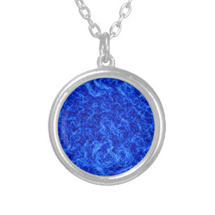 Electric water silver plated necklace
