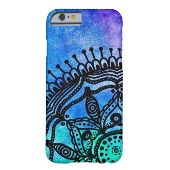 Electric Watercolor Mandala By Megaflora Barely There Iphone 6 Case by Megaflora at Zazzle