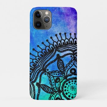 Electric Watercolor Mandala By Megaflora Design Iphone 11 Pro Case by Megaflora at Zazzle