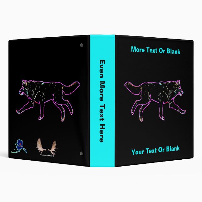 Electric Wolf 3 Ring Binder (Background)