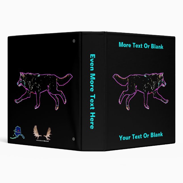 Electric Wolf 3 Ring Binder (Background)