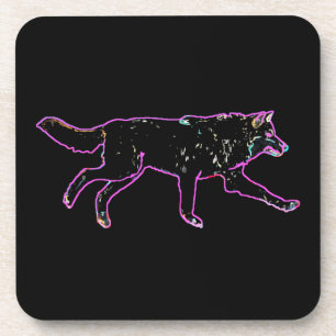 Electric Wolf Beverage Coaster