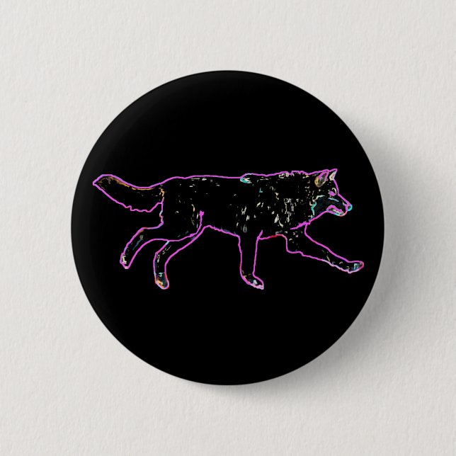 Electric Wolf Button (Front)
