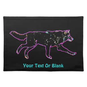 Electric Wolf Cloth Placemat