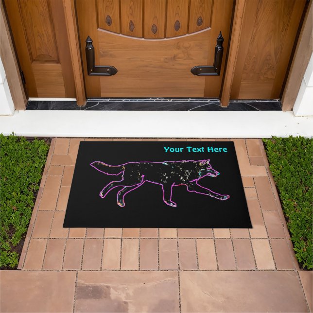 Electric Wolf Doormat (Outdoor)