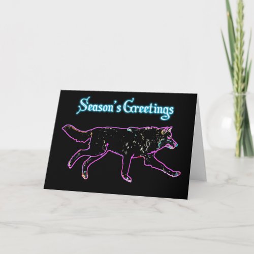 Electric Wolf Holiday Card