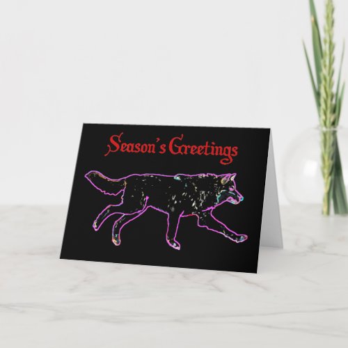 Electric Wolf Holiday Card