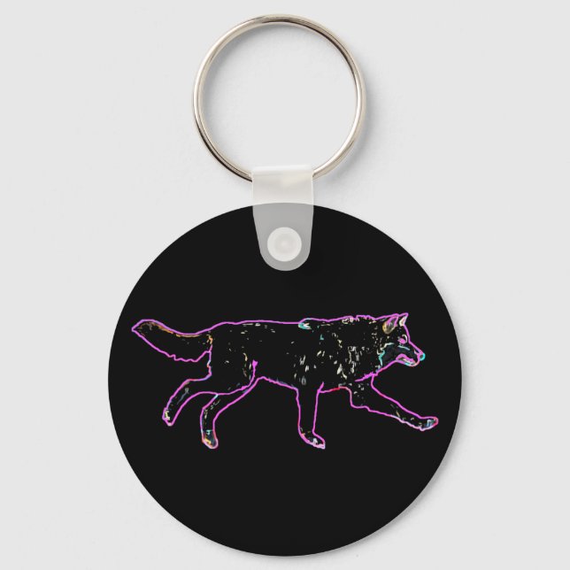 Electric Wolf Keychain (Front)