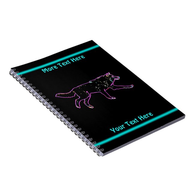 Electric Wolf Notebook (Right Side)