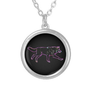 Electric Wolf Silver Plated Necklace