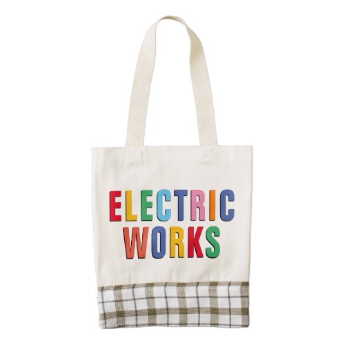 Electric Worksâ Tote Bag Shadowed Letters