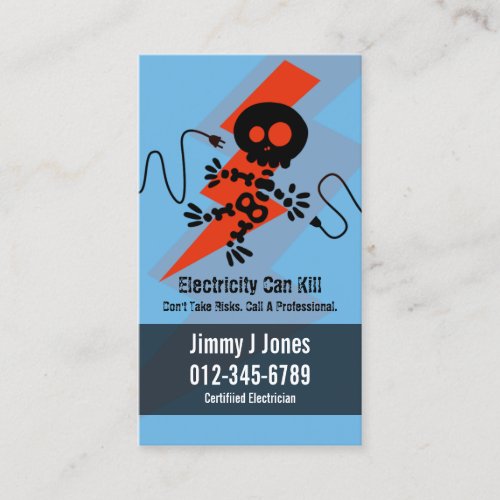 Electric Zap Home Repairs Blue Business Card