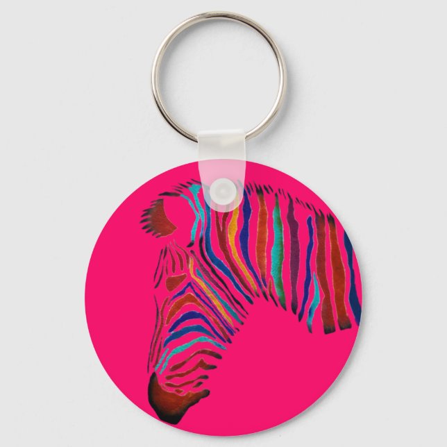 Electric Zebra. Keychain (Front)