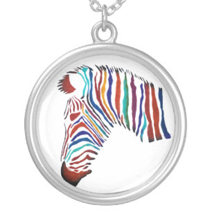 Electric Zebra Necklace