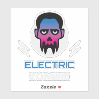 Electric Zombie Neon Sticker