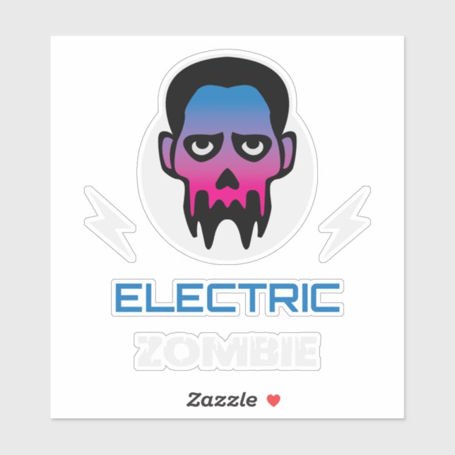 Electric Zombie Neon Sticker (Sheet)