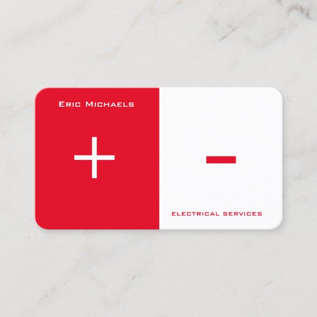 Electrical art two side split business card (Front)